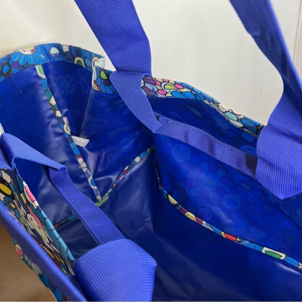 RARE! 2017 COMPLEXCON TAKASHI MURAKAMI HERSCHEL BLUE FLOWER XL TOTE SUPREME BAG - Picture 11 of 14